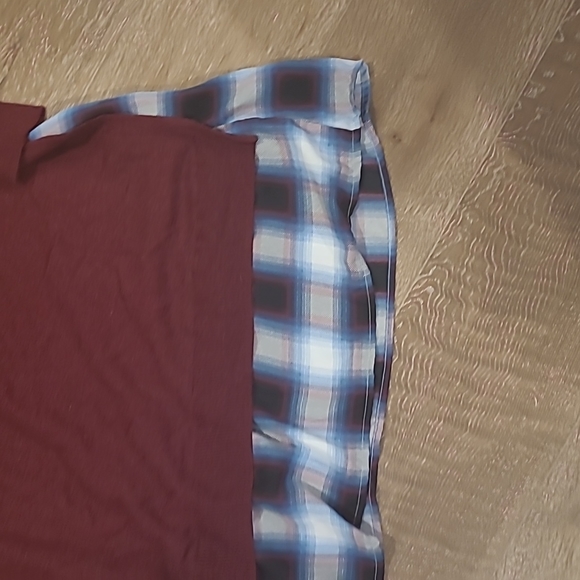 Super Long Burgundy Sweater with fooler bottom - Picture 2 of 2